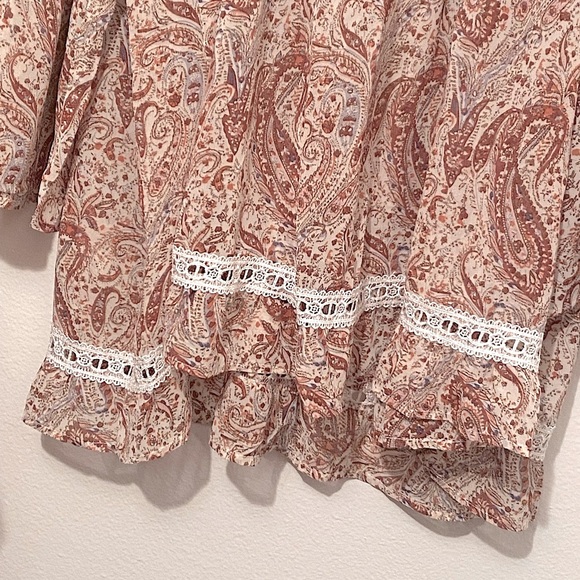 #1254 POL Festive Paisley Eyelet Dress / Tunic Top - Picture 13 of 16